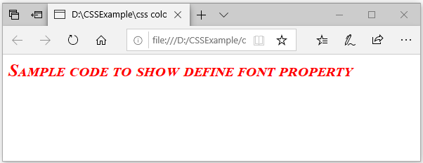 css font variant property example