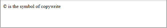 copywrite html entity example