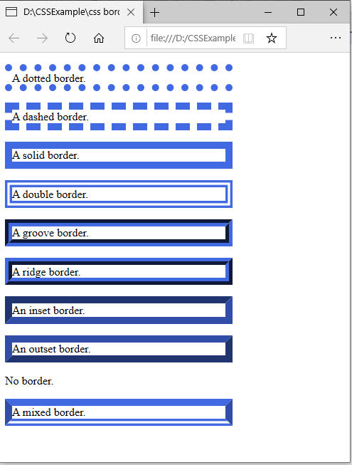 css border style