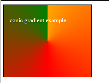 Conic Gradient Example