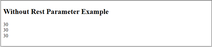 without rest parameter example