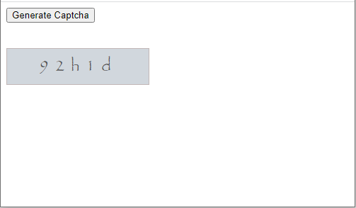 Captcha Program Output